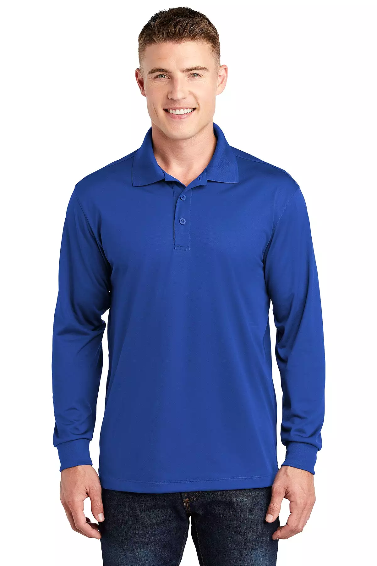 Sport-Tek ST657 Men's Long Sleeve Polo