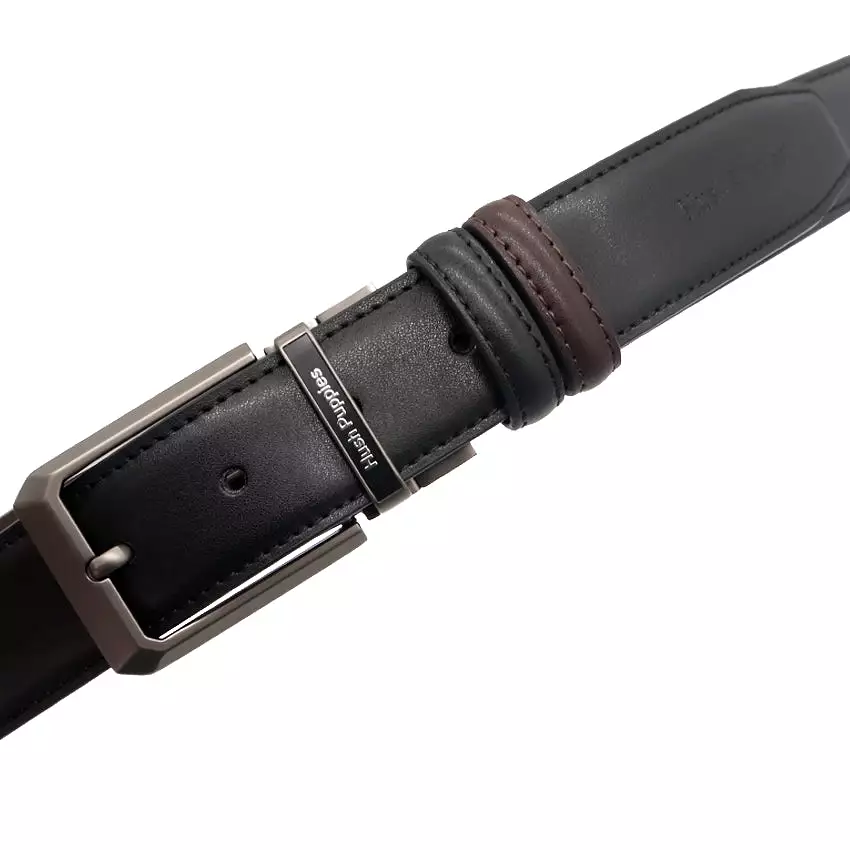 Storm Pin Clip Reversible Men's Belt - Black & Dark Brown