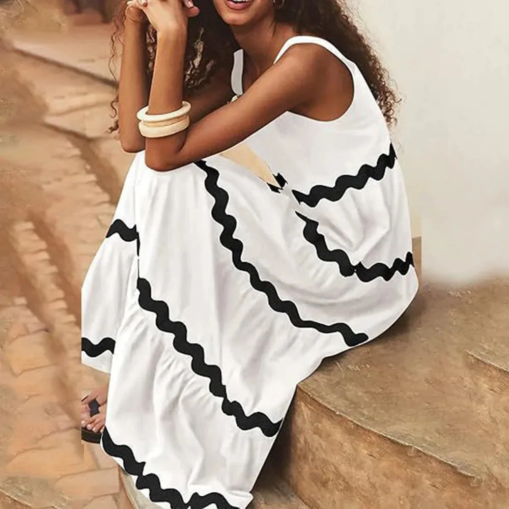 Summer Korean Camisole Dress Fashion Pullover Loose Sundress