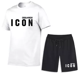 Summer Men's T-shirt + Shorts Suits Casual T Shirts Sport Set S4650489