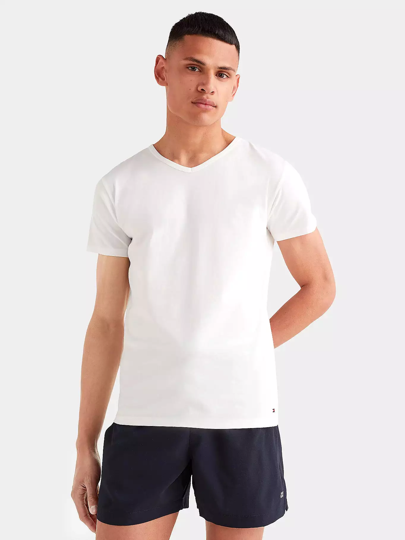 Tommy Hilfiger Men's V-Neck Loungewear T-Shirt - Short Sleeved (3-Pack)