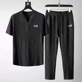 Two Piece Men's Sportswear Fashion Sports Suit Set B-16275