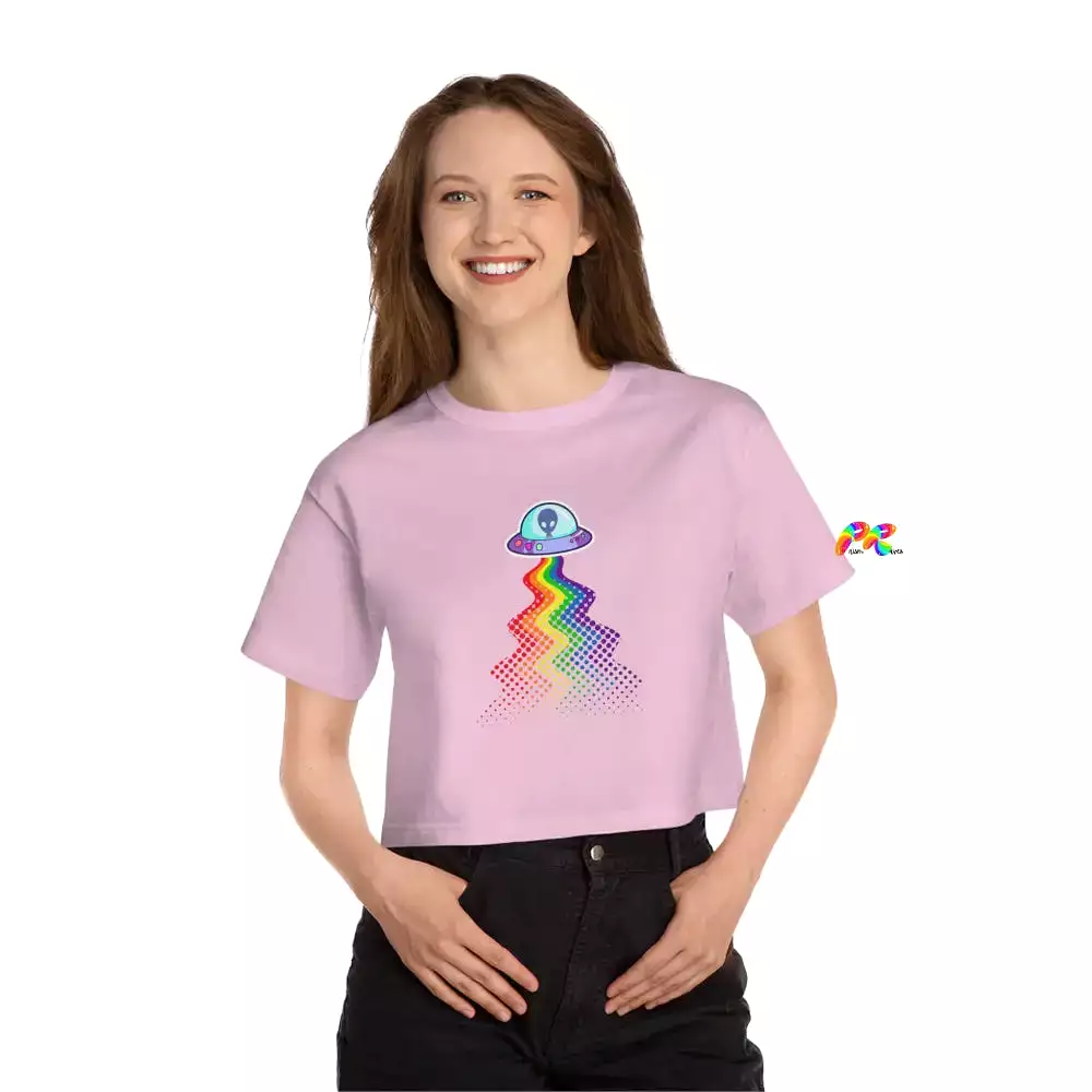 UFO Pride Champion Women's Heritage Cropped T-Shirt