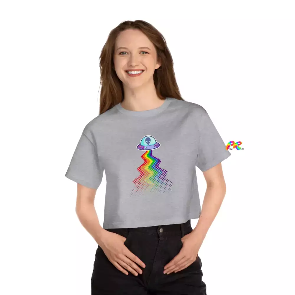 UFO Pride Champion Women's Heritage Cropped T-Shirt