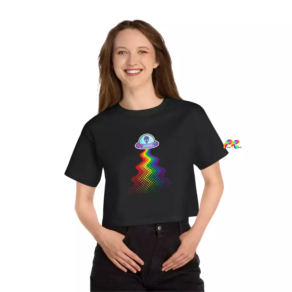 UFO Pride Champion Women's Heritage Cropped T-Shirt