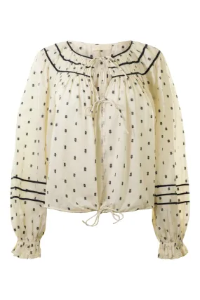 Ulla Johnson Francoise Blouse in Ivory